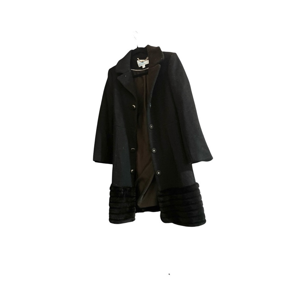 Draper James Faux Fur Trim Kirby Pea Coat Button Up Blazer Jacket - Picture 6 of 10